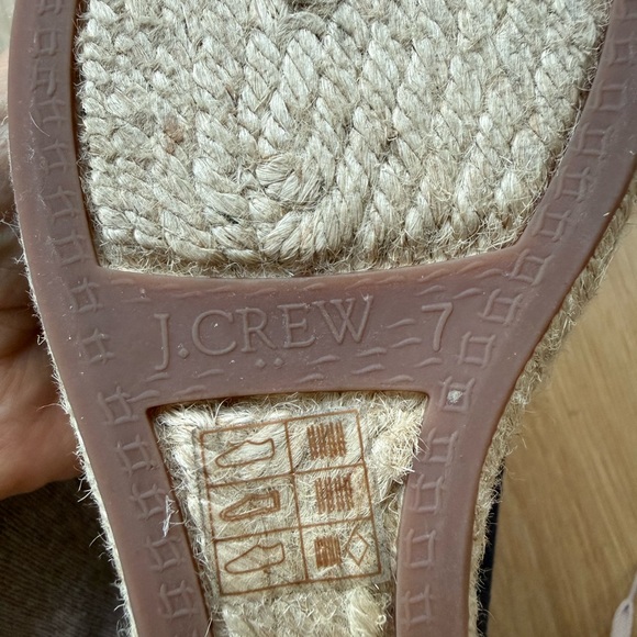 J. Crew Factory Classic Navy Espadrille Wedge Pumps - Women - Picture 7 of 7